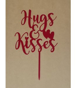 Cake Topper-Hugs & Kisses