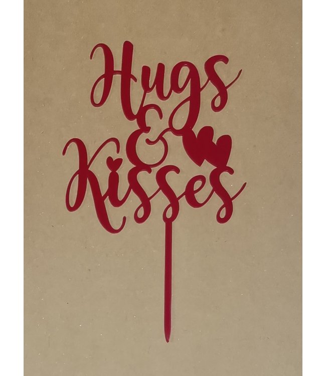 Cake Topper-Hugs & Kisses