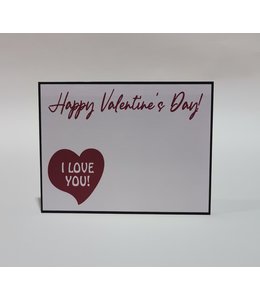 Greeting Card (12.2X9.4) cm-Happy Valentine's Day ILY