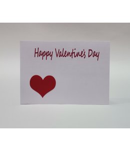Greeting Card (14.5X10.2) cm-Happy Valentine's Day Red Heart