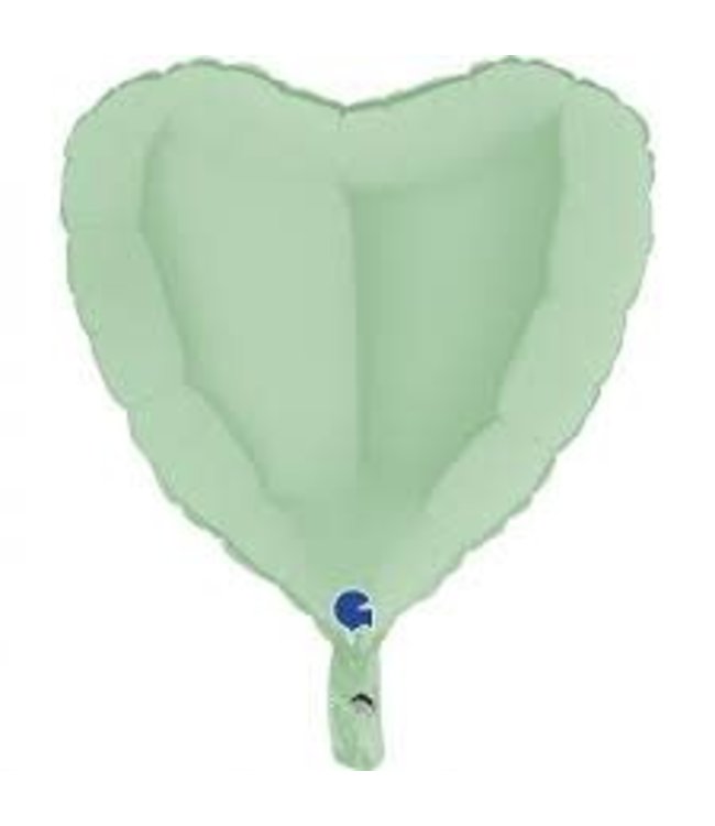 Grab Balloons 18 Inch Heart Matte Green