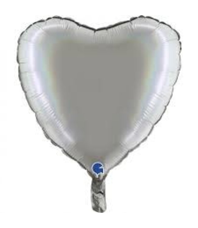 Grab Balloons 18 Inch Balloon Heart Rainbow Holographic Chrome-Pure