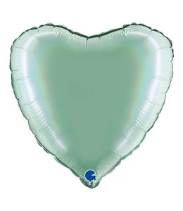 Grabo Balloons 18 Inch Balloon Heart Rainbow Holographic Chrome-Tiffany