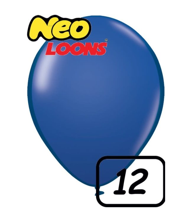 Neo Loons 12 Inch Latex Balloons 100ct-Standard Blue