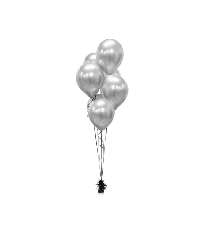 Godan 12 Inch Latex Balloons 50Ct-Chrome Silver