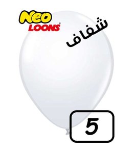 Neo Loons 5 Inch Latex Balloons 100ct-Standard Clear