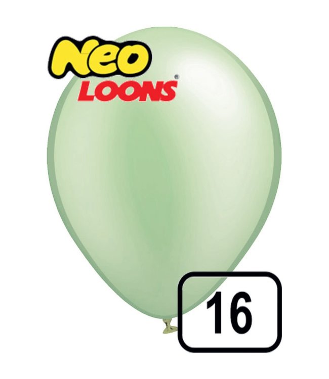 Neo Loons 16 Inch Latex Balloons 50ct-Pastel Matt Green