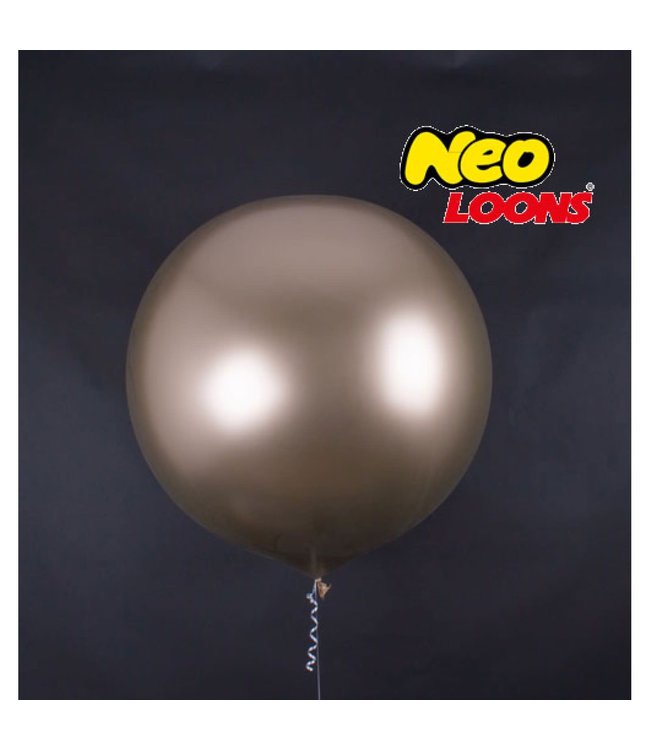 Neo Loons 36 Inch Latex Chrome Balloons 2ct-Gold