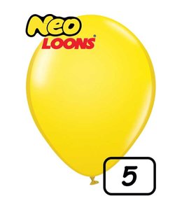 Neo Loons 5 Inch Latex Balloons 100ct-Standard Yellow