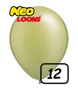 Neo Loons 12 Inch Latex Balloons 100ct-Pastel Olive Green
