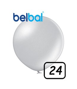 Belbal 24 Inch Latex Balloons 1ct-Metallic Silver