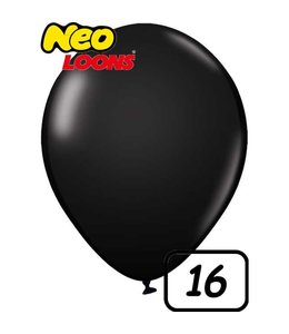 Neo Loons 16 Inch Latex Balloons 50ct-Standard Black