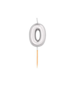 Givvi Candles Silver Metal Number Candle 8cm-0