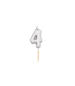 Givvi Candles Silver Metal Number Candle 8cm-4
