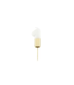 Givvi Candles White & Gold Metal Number Candle 9cm-1