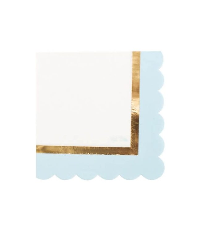 Givvi Candles Napkins 33x33 cm 16/pk-Light Blue