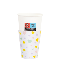 Givvi Candles Cups & Wrapper 8/pk-Candy Hearts