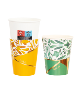Givvi Candles Cups & Wrapper 8/pk-Kintsugi Green & Yellow