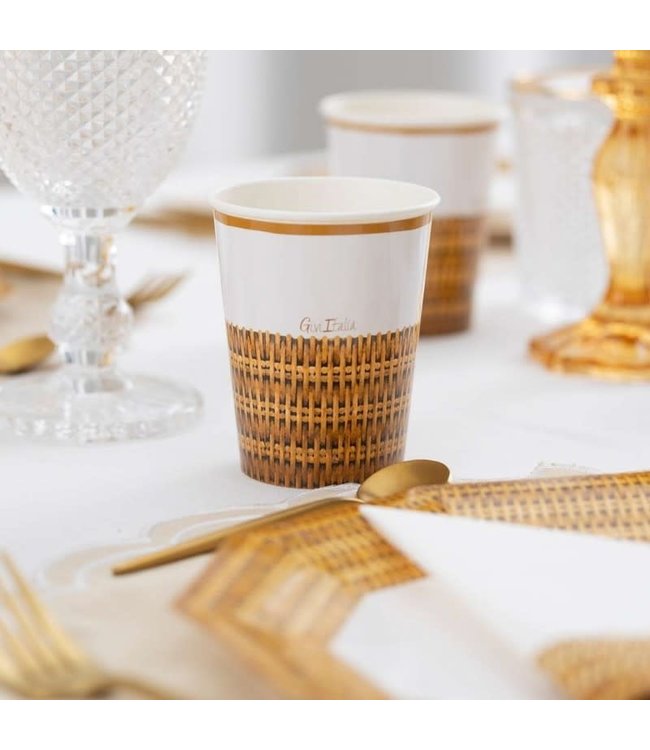 Givvi Candles Cups & Wrapper 8/pk-Rattan
