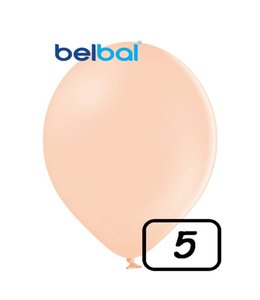 Belbal 5 Inch Latex Balloons 100ct-Marshmellow Peach Cream