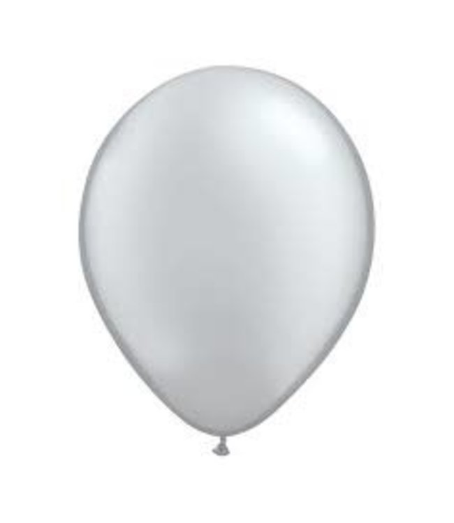 Tuf Tex 16 Inch Qualatex Round Latex Balloons 50ct-Silver