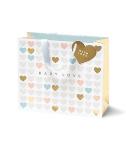 Lagom Large Gift bag (340 x 290 x 145)mm Fabric Handle - Baby Love