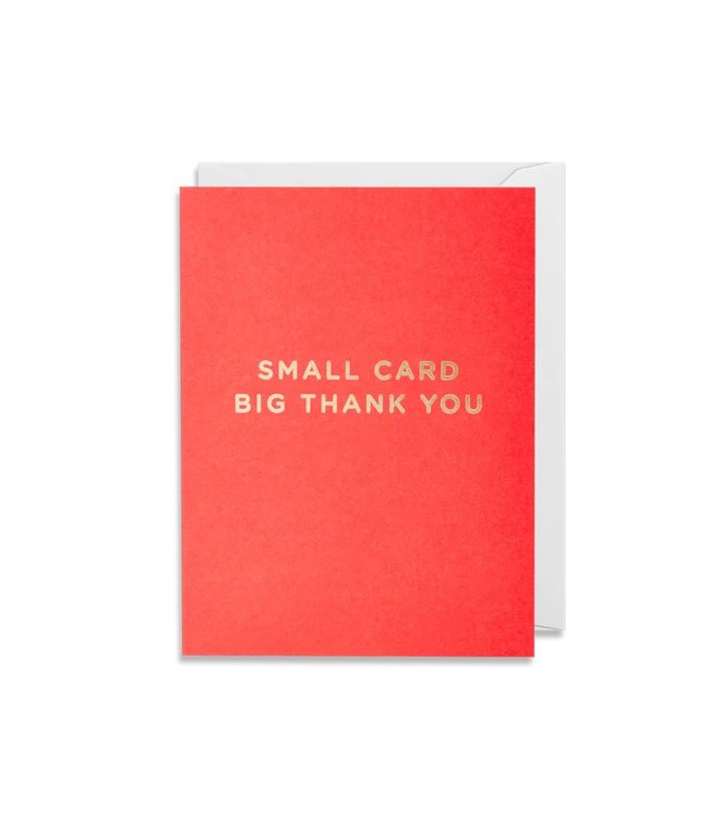 Lagom Greeting Card (90 X 120)mm - Small Card Big Thank You Red