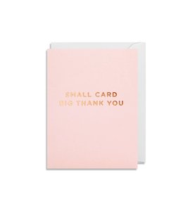 Lagom Greeting Card (90 X 120)mm - Small Card Big Thank You Pink