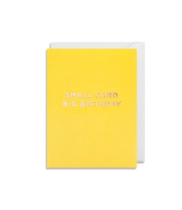 Lagom Greeting Card (90 X 120)mm - Small Card Big Birthday Yellow
