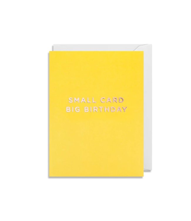 Lagom Greeting Card (90 X 120)mm - Small Card Big Birthday Yellow