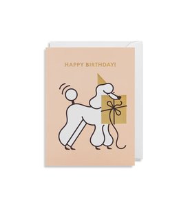 Lagom Greeting Card (90 X 120)mm - Happy Birthday Poodle!