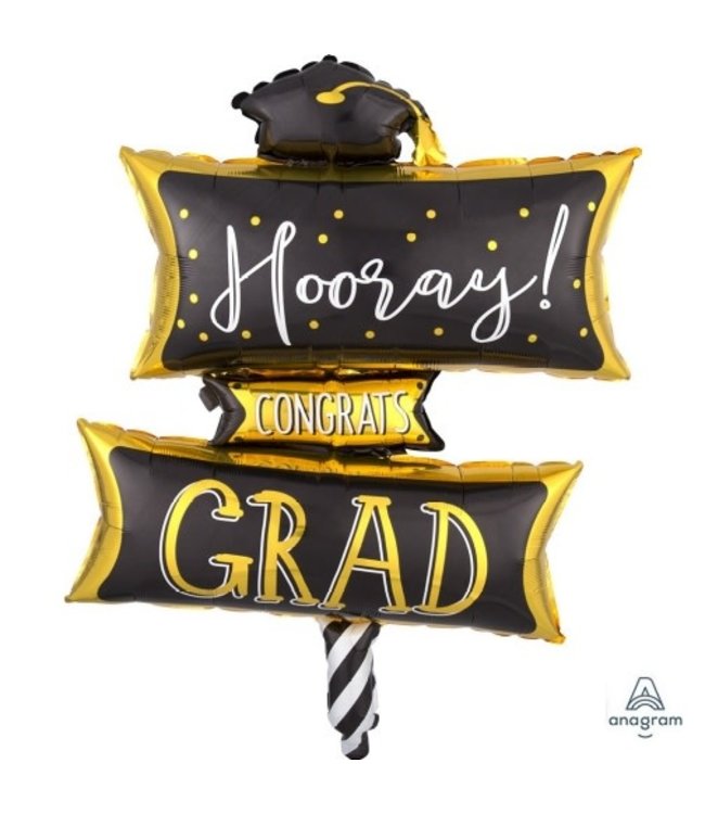 Anagram Supershape Foil Balloon- Grad Sign