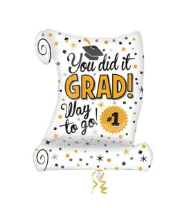 Anagram P35 YOU DID IT DIPLOMA  SUPERSHAPE FOIL BALLOON