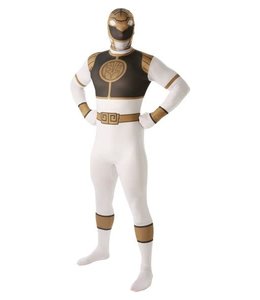 Rubies Costumes White Ranger 2nd Skin Male Costume M/Adult