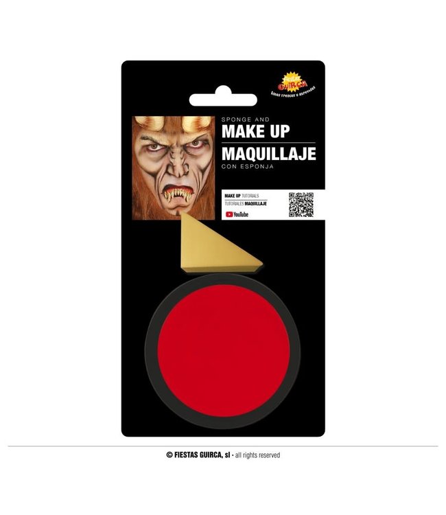 Fiestas Guirca Makeup With Sponge 9 Gm-Red