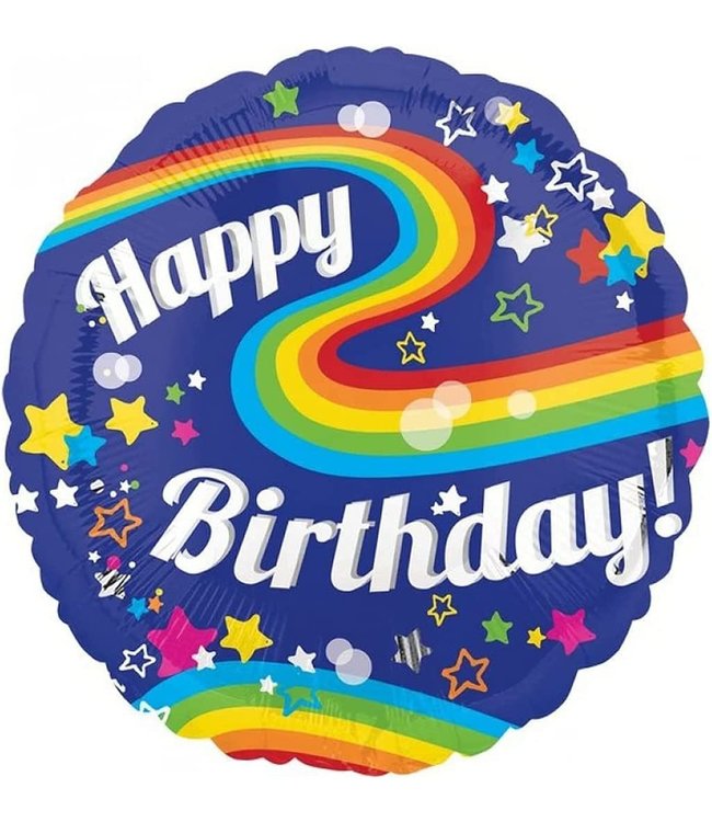Anagram P32 Hbd Colorful Rainbow Fun Jumbo Balloon 28In