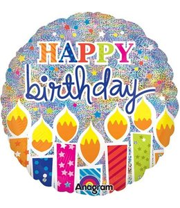 Anagram S55 Shimmer Birthday Candles Foil Balloon 18In