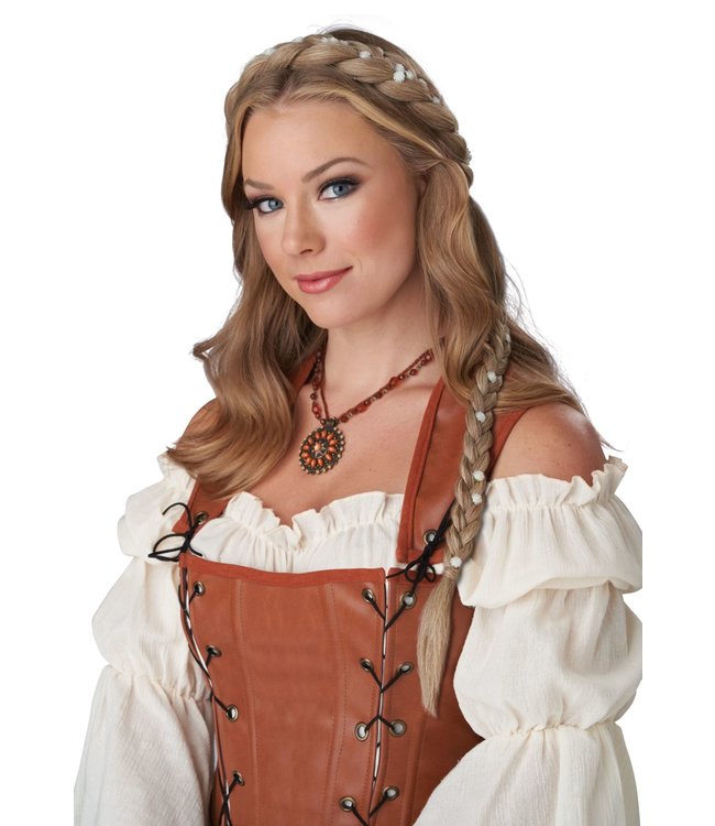 California Costumes Halo Braids With Flowers-Blonde