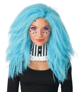 California Costumes Crimped N Kooky Wig-Bright Blue