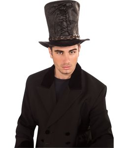 Rubies Costumes Steam Punk Black  Lace-Up Top Hat