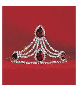 Rubies Costumes Rhinestone Tiara-Red