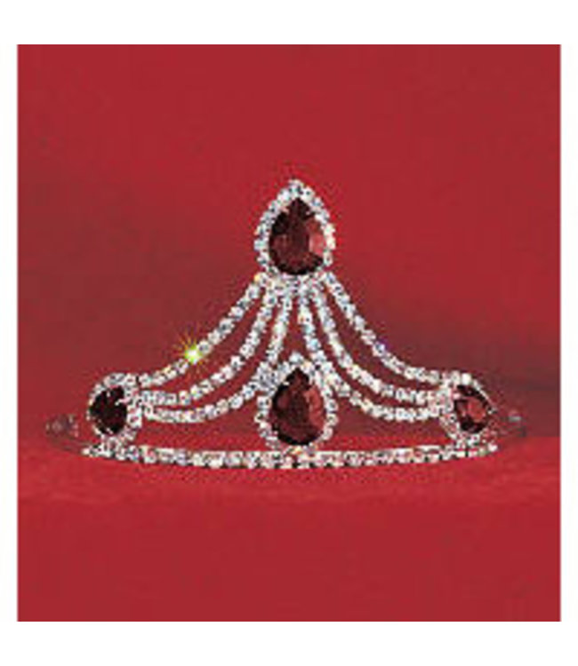 Rubies Costumes Rhinestone Tiara-Red