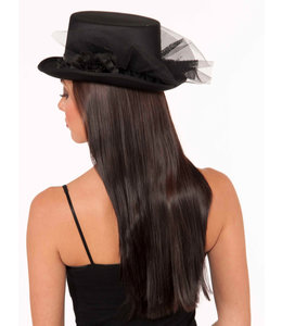 Rubies Costumes Top Hat-W/Ruffle & Netting-Blk
