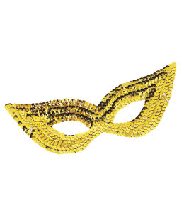 Rubies Costumes Sequin Eye Mask-Gold