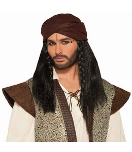 Rubies Costumes Wig-Pirate Black W/Scarf