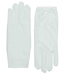 Forum Novelties Short Parade Gloves W/Snap - White