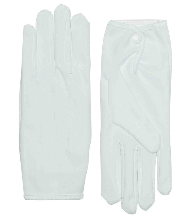 Forum Novelties Short Parade Gloves W/Snap - White