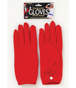 Rubies Costumes short Parade Gloves W/Snap - Red