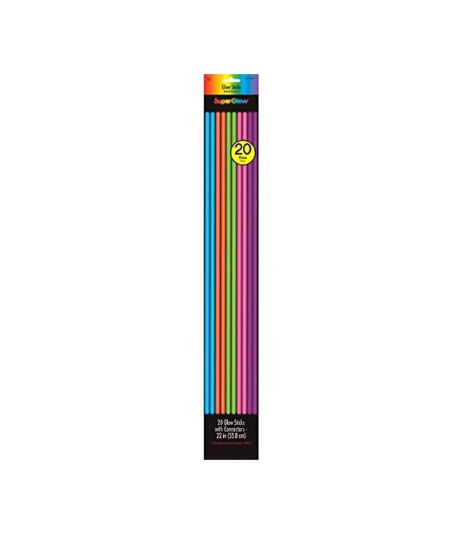 Amscan Inc. Glow Necklaces 22"-Assorted Colors 20Pcs