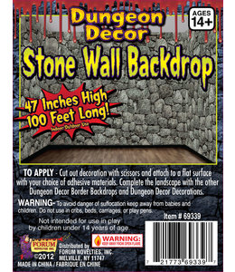 Rubies Costumes Dungeon Decor-Stone Wall Backdrop